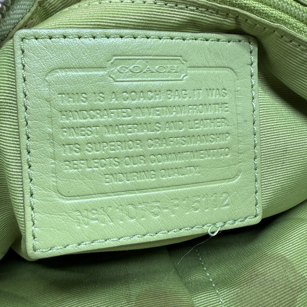 Coach Y2K Signature Stripe Kiwi Tote Zip Toe Bag - Picture 15 of 15